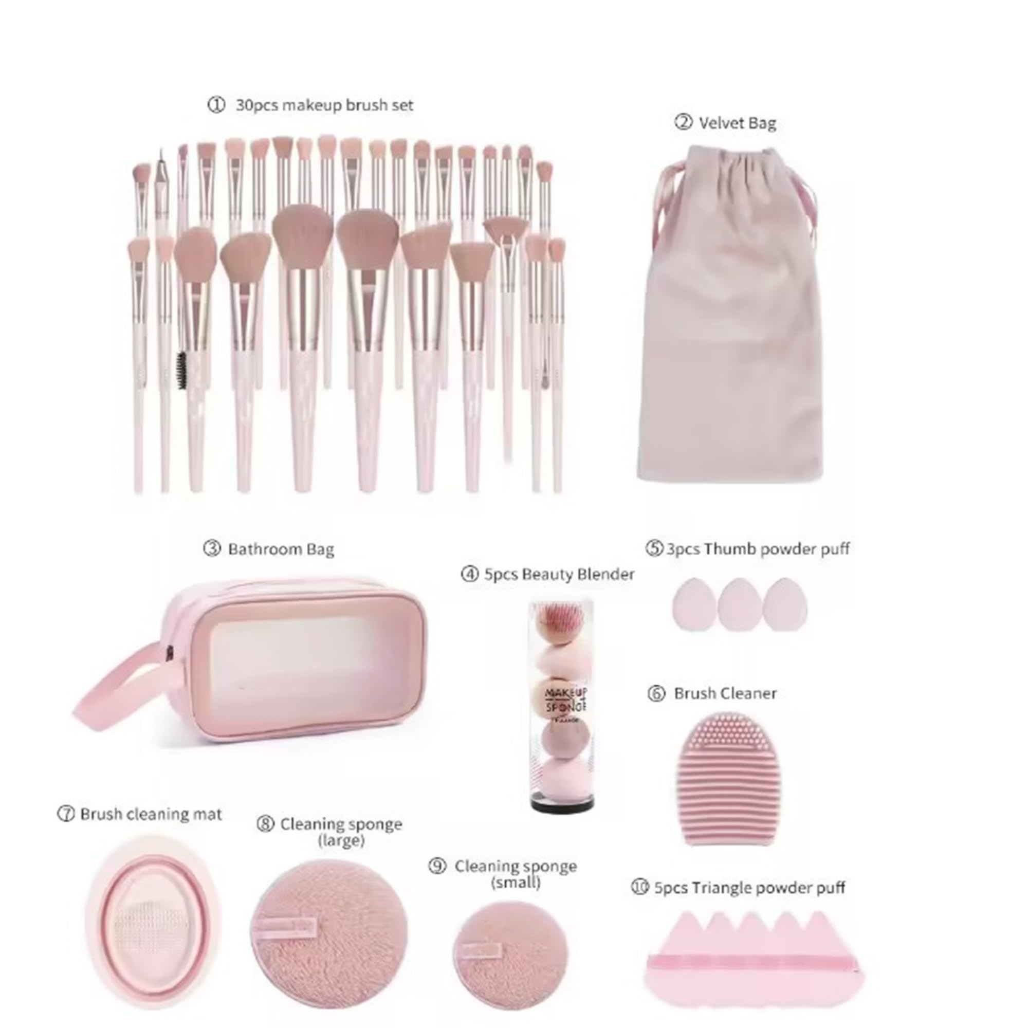 Made in Japan. Heart Teak Brush Shadow Brush Kfi-50k Kumano Makeup Brush Set Brush