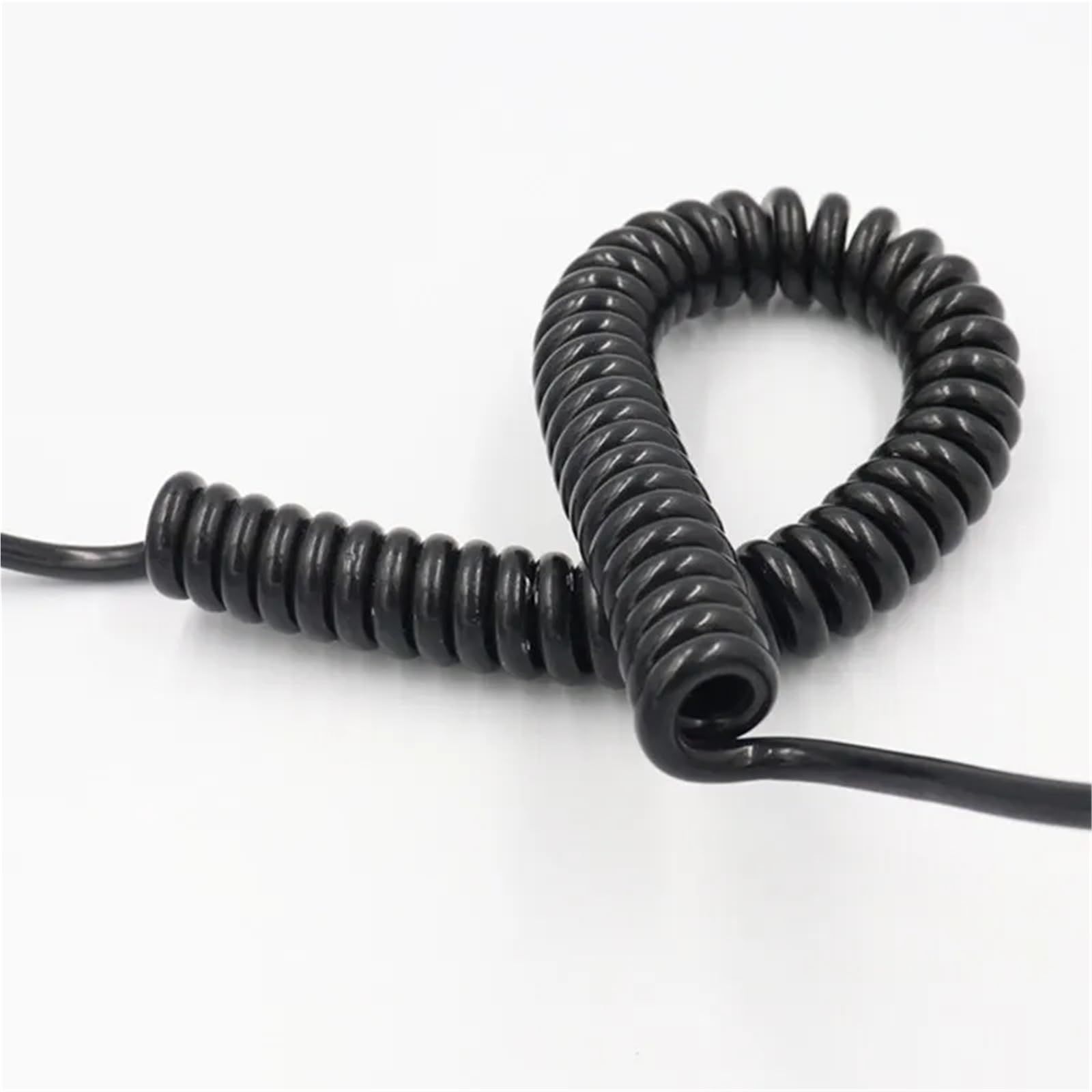 Câble réseau à paire torsadée blindé à 4 conducteurs avec cordon d'alimentation télescopique - Câble en spirale élastique 20 AWG(Stretch 6meter)