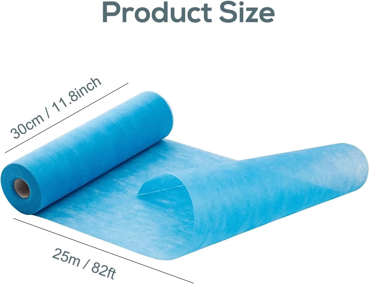 82ft Non-Woven Fabric Table Runner, 11.8 Inches Wide Elegant Wedding Runner for Party Thanksgiving Christmas Bridal Shower Decorations, Disposable Table Runners Roll & Gift Wrapper (Blue)