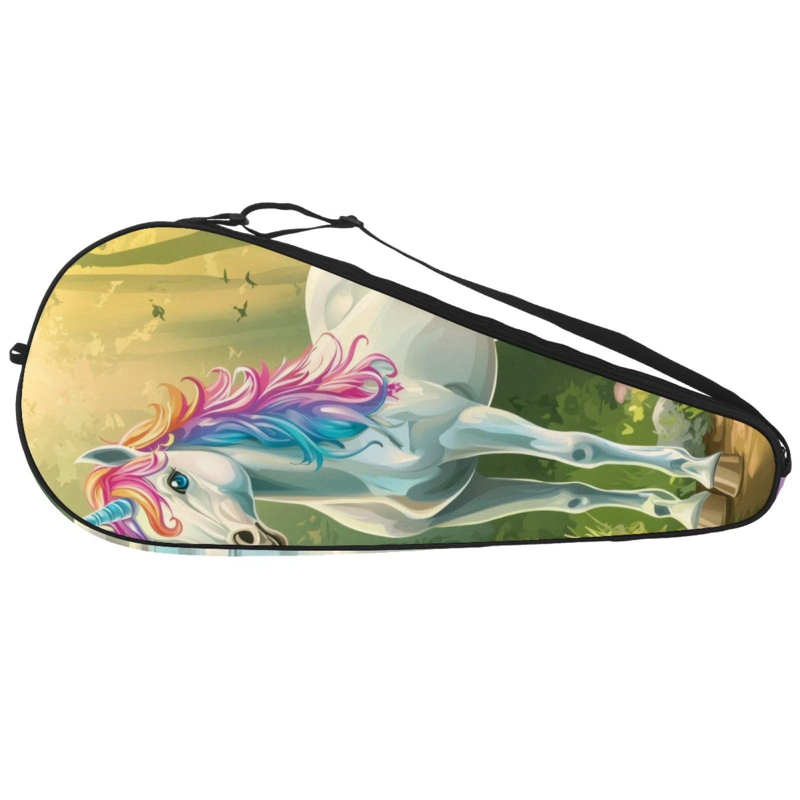 Funda para raqueta de tenis azul con correa de hombro ajustable