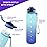 EYQ 32 oz Water Bottle with Time Marker, Carry Strap, Leak-Proof Tritan BPA-Free, Ensure You Drink Enough Water for Fitness, Gym, Camping, Outdoor SportsGreen/Blue Gradient