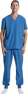Men's V-Neck Scrub Set