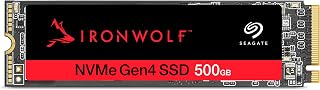 Seagate IronWolf 525 SSD 500GB NAS Internal Solid State Drive - SATA M.2, PCIe Gen 4 speeds up to 5000MB/s, 1.8M Hours MTBF, 0.7 DWPD, with Rescue Services (ZP500NM30002)