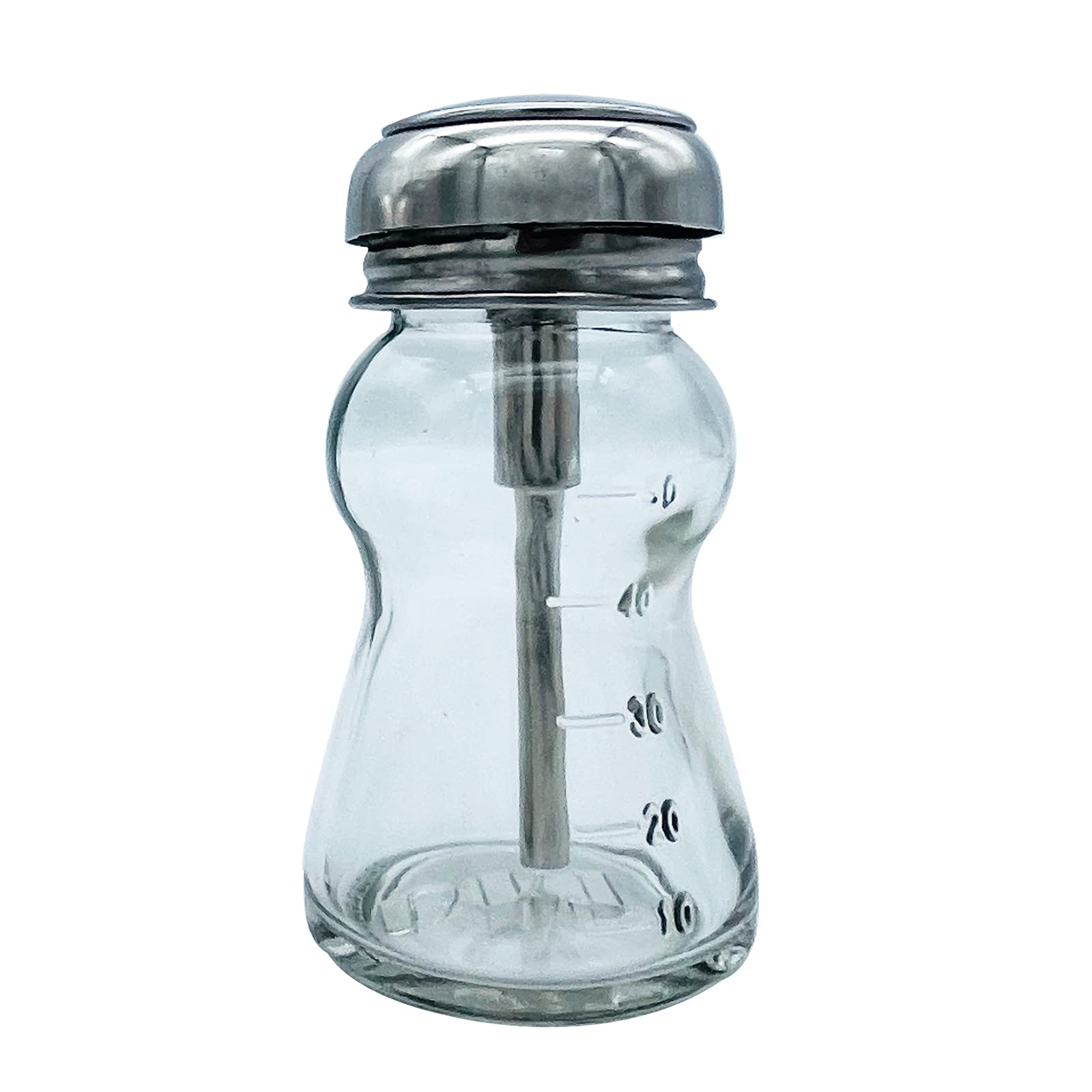 Buy JS&Walk 60ml Empty One Touch Clear Glass Pump Dispenser Bottles with Flip Top Cap, for