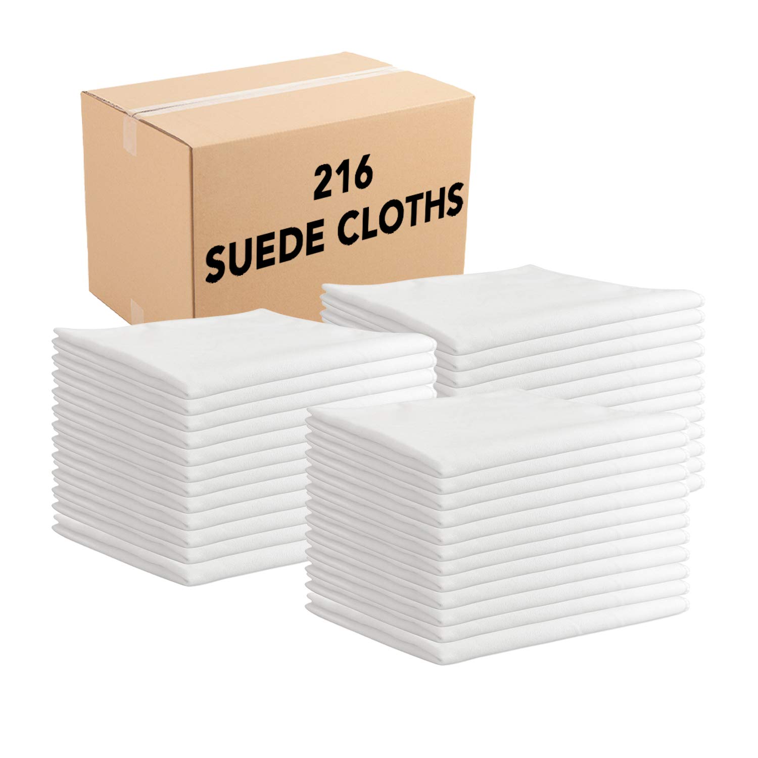 Arkwright Microfiber Suede Glass Cloths - Case of 216 Absorbent Dish Drying Cloth Bulk Cleaning Towel Set Perfect