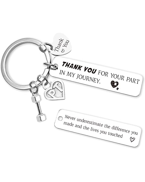 Therapy Gifts Keychain for Women Men - Thank You Keychains for OT PT Therapist, Slp...