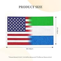 Vista 3 de Sierra Leone America Flag Oil Painted 3X5 Ft Flag Double Sided Decor Banner Garden Flag for Outside Room Indoor
