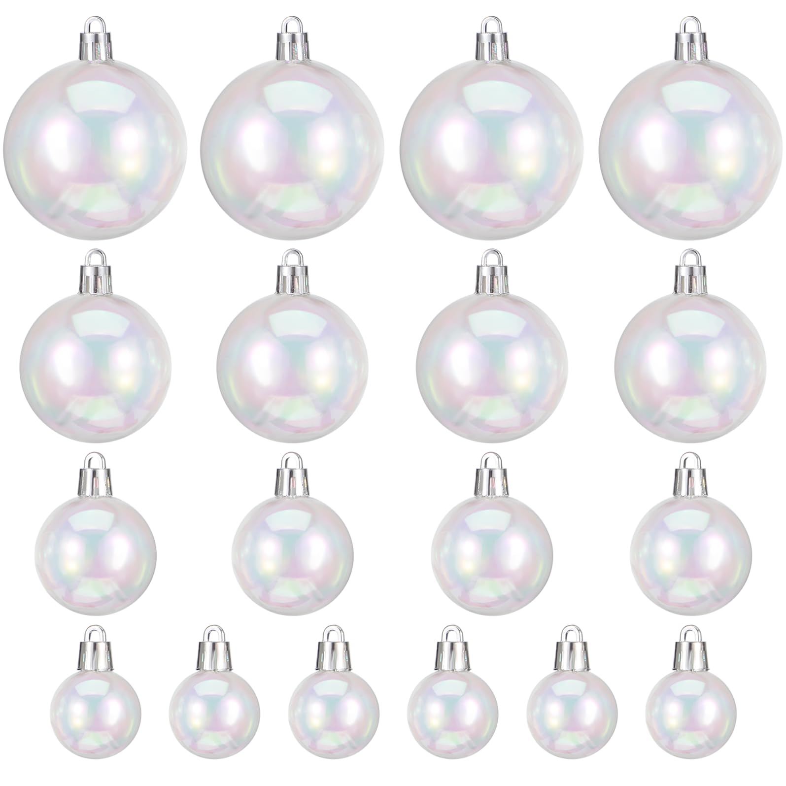 Boules de Noël en plastique transparent effet cristal : l'éclat des suspensions rondes