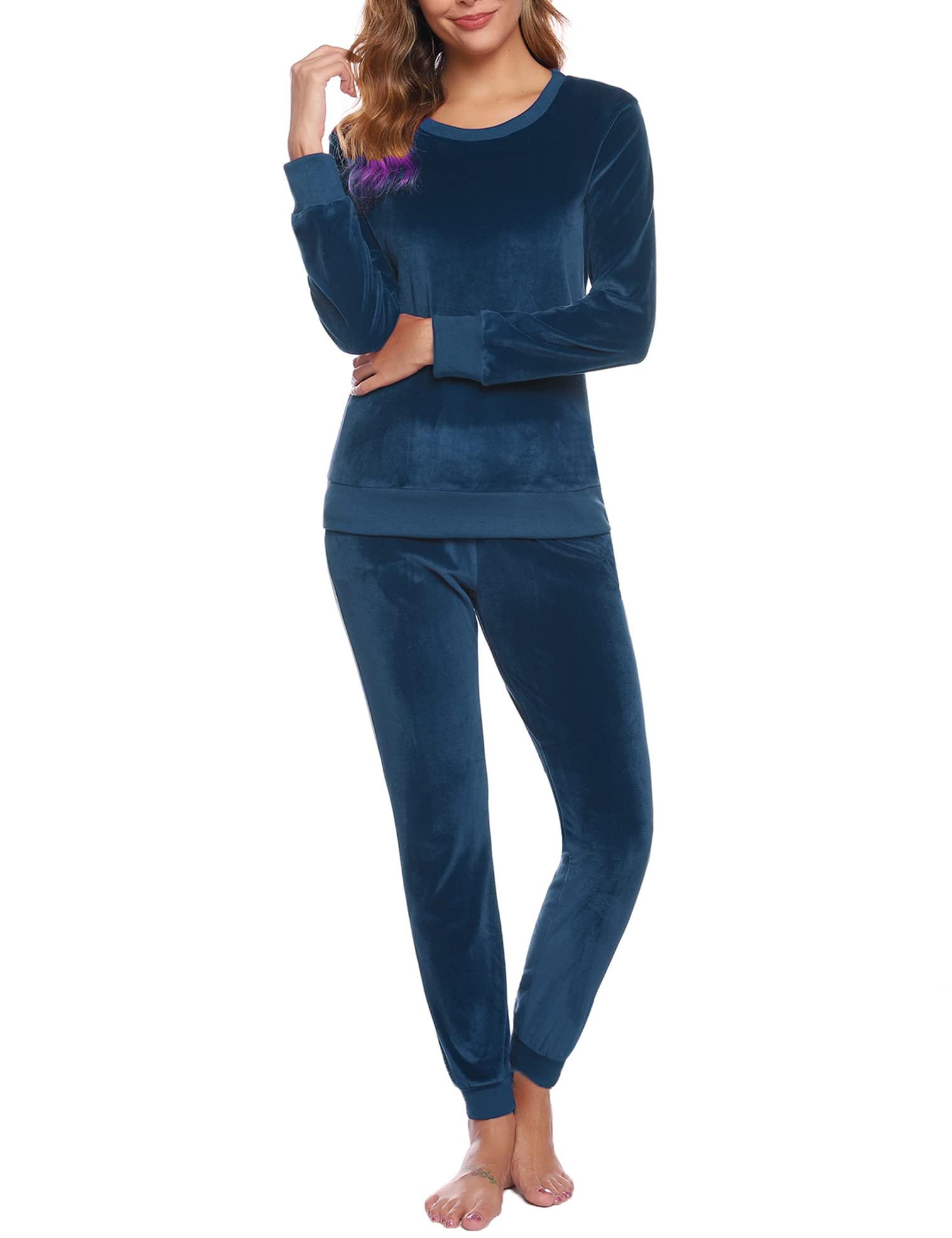 Totatuit Track Suits for Women Set Velour Sweatsuits 2 Piece Jogging Suits Loungwear Velvet Sweatpants with Pockets
