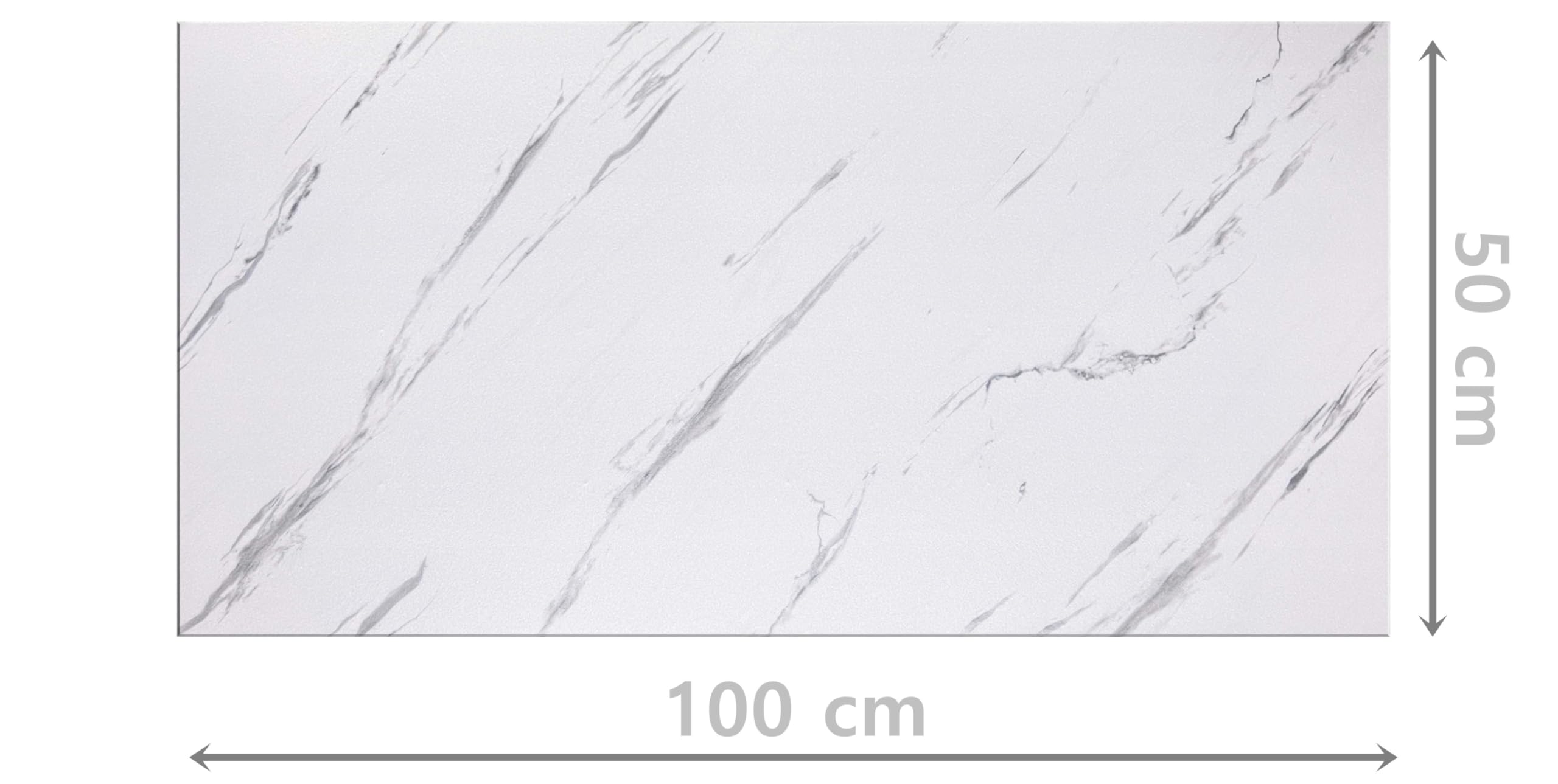 Panele ścienne DECCART o wyglądzie betonu - panele sufitowe - z imitacją betonu - panele ścienne w kolorze szarym ze styropianu - 100x50 cm - szary marmurowy - 7214 XL - 20 sztuk (10 m²)