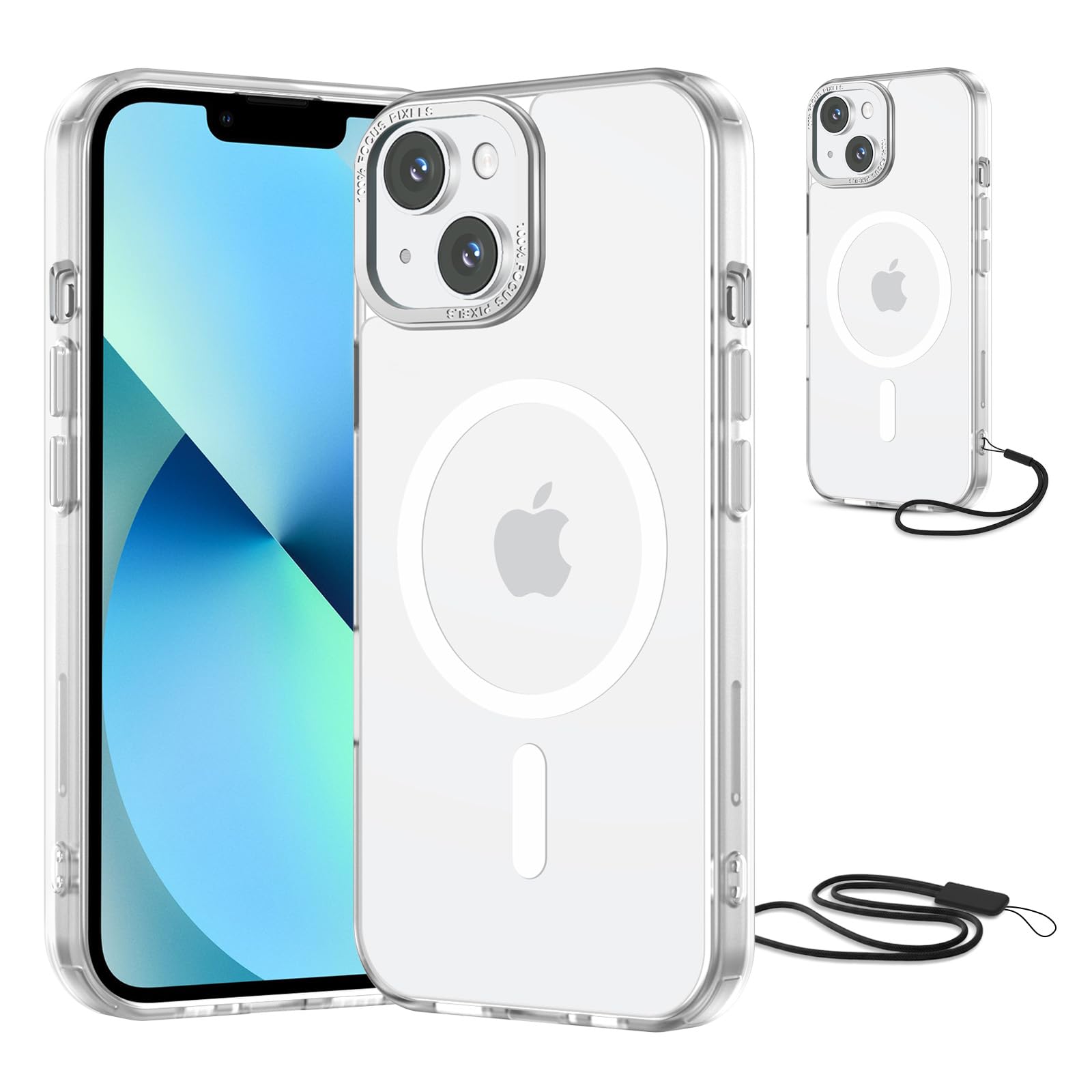 NEW'C Magnetisch Hülle für iPhone Serie kompatibel mit MagSafe Ultimate, stoßfest – starker Magnetismus und militärischer Schutz