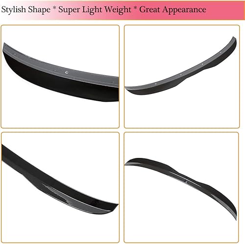 Miniatura 4 de Alerón de techo trasero para Volkswagen VW Polo Standard Hatchback 2019 Factory Outlet Gloss Black Rear Window Top Wing Lip