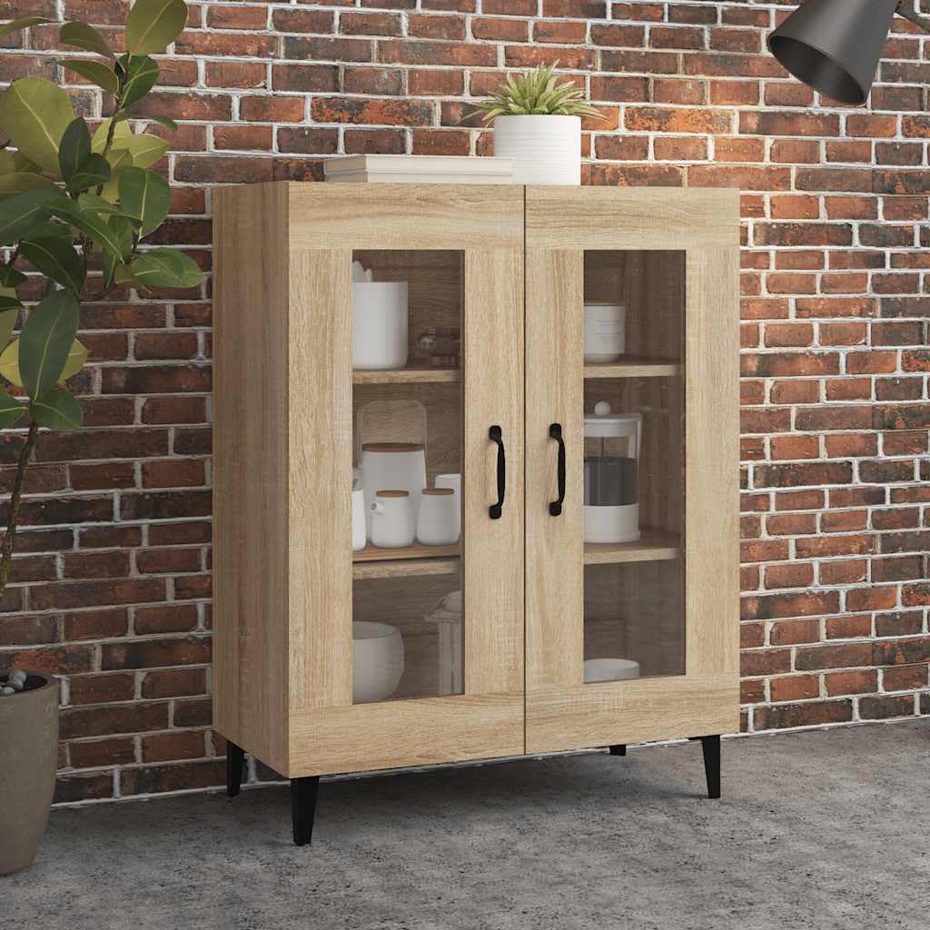 vidaXL Buffet Armoire Latérale Meuble de Rangement Organisateur de Maison Salon Salle de Séjour Intérieur Chêne Sonoma 69,5x34x90 cm Bois d'Ingénierie