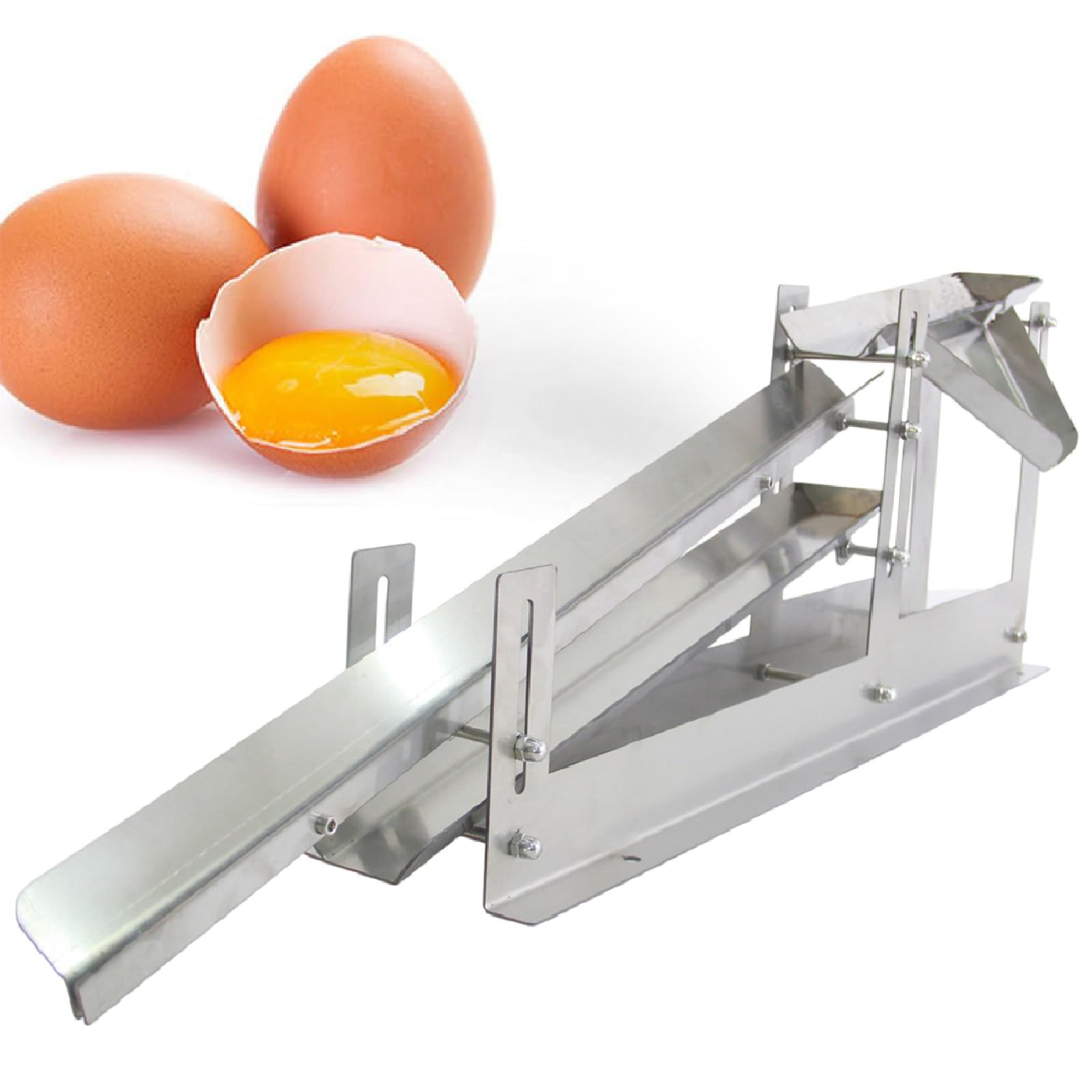 Máquina separadora de yema de huevo, 800 huevos/hora, separador de claras de huevo de acero inoxidable para panaderías y restaurantes, espacio ajustable, certificado NSF