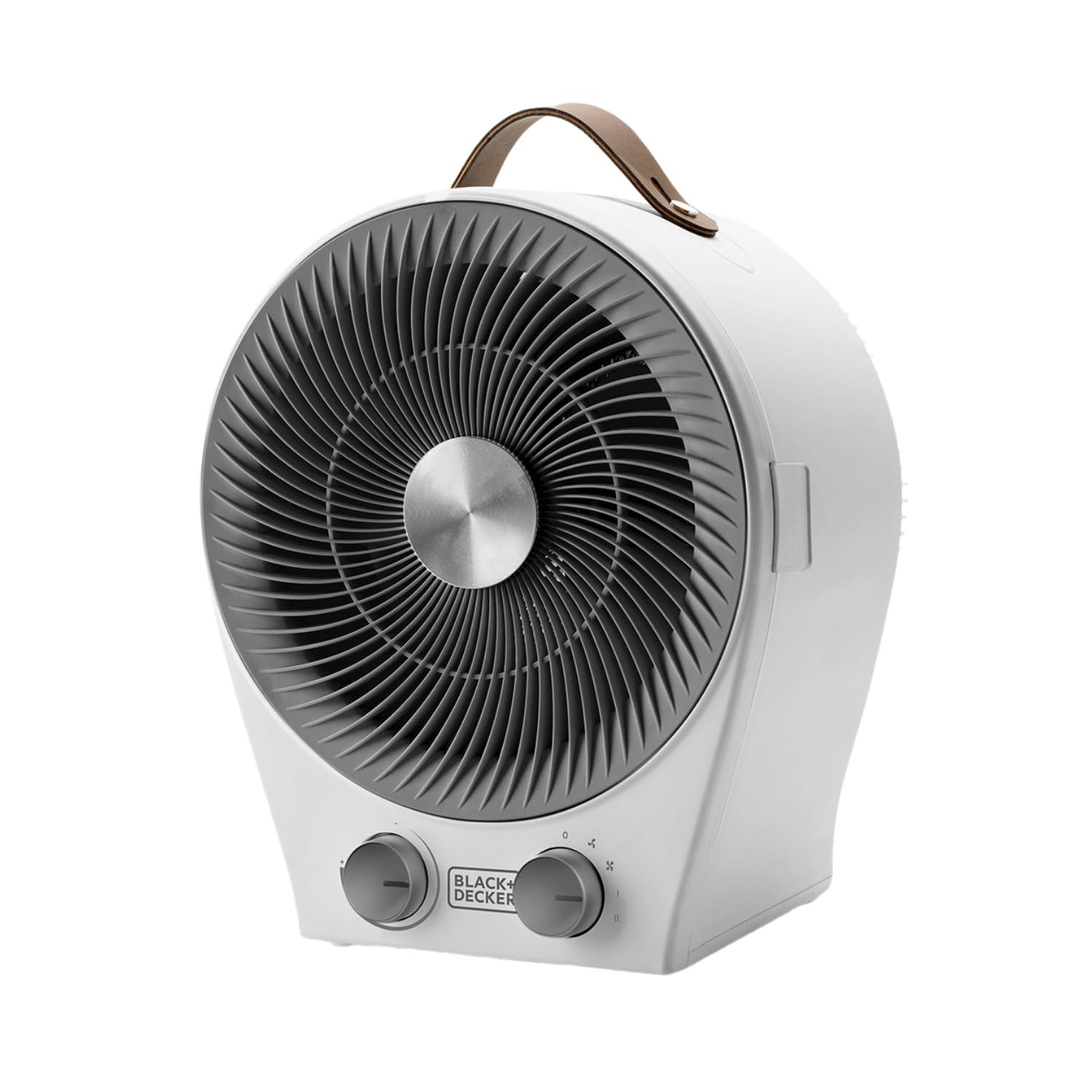 BLACK+DECKER BXFSH2000E - 2 en 1: calefactor y ventilador | Multifunción | 2 intensidades de calor | 2 velocidades de ventilación | Termostato regulable | 2000W | Seguridad antivuelco | Blanco