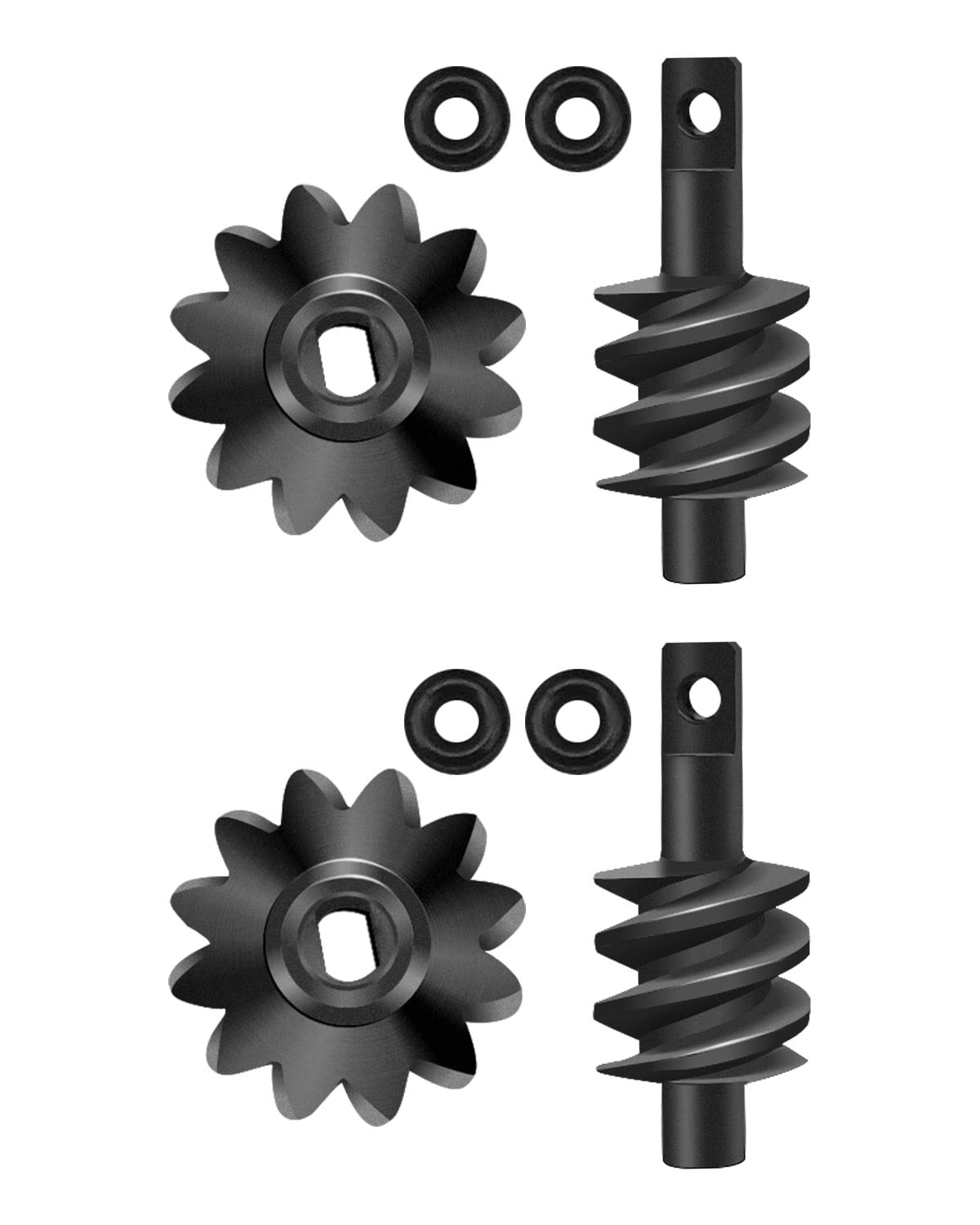 2pcs Steel Axle Differentials Gear 14T/2T Front and Rear Overdrive Differential Worm Gear for Axial SCX24 1/24 RC Crawler Truck