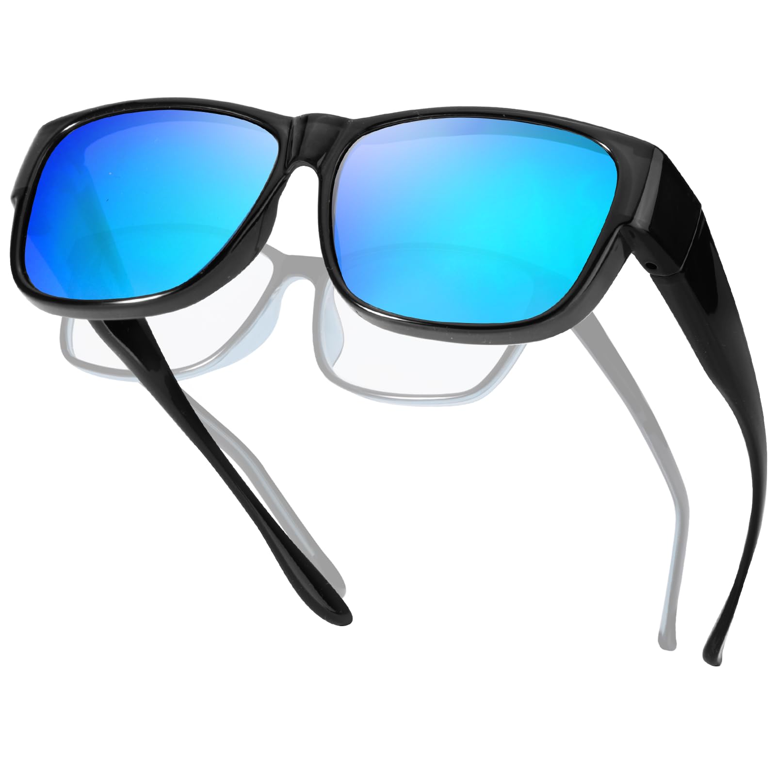 Myiaur Überzieh Sonnenbrille für Herren Polarisiert mit UV400 Schutz, für Brillenträger, Autofahren, Alltag & Strand