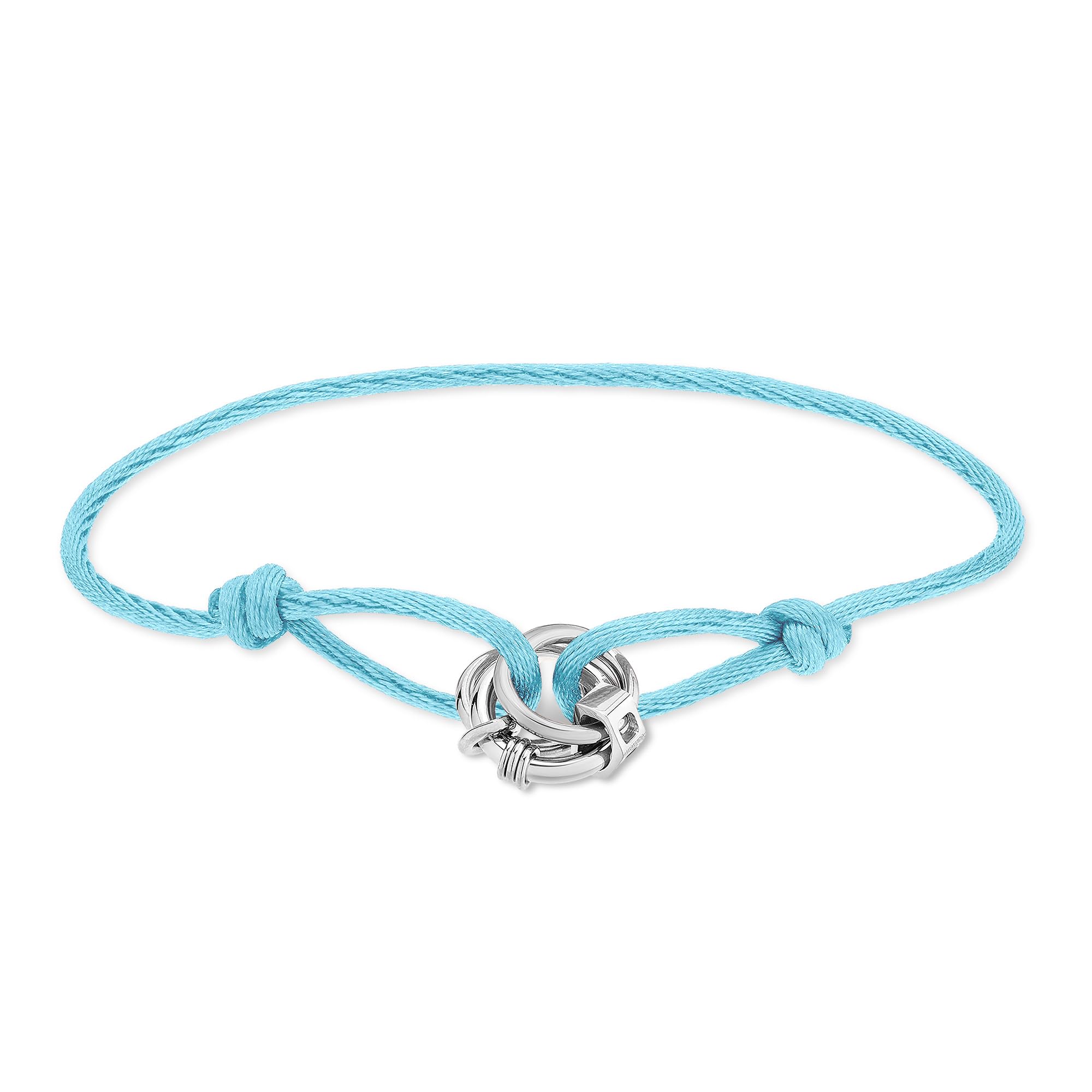 Liebeskind Berlin Ladies Fabric Bracelet LJ-1797-B-21 with Stainless Steel Pendants in Silver