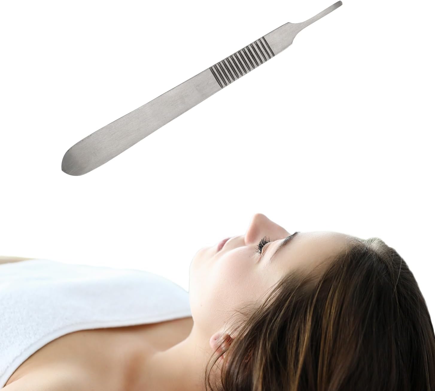 BodyMed #3 Surgical Blade Handle – Sterile, Stainless Steel Dermaplaning Tool – Compatible with Standard Surgical Tool #10, #11, #12, #13, #14, #15 – Easy Grip for Skincare, Cosmetic Procedures