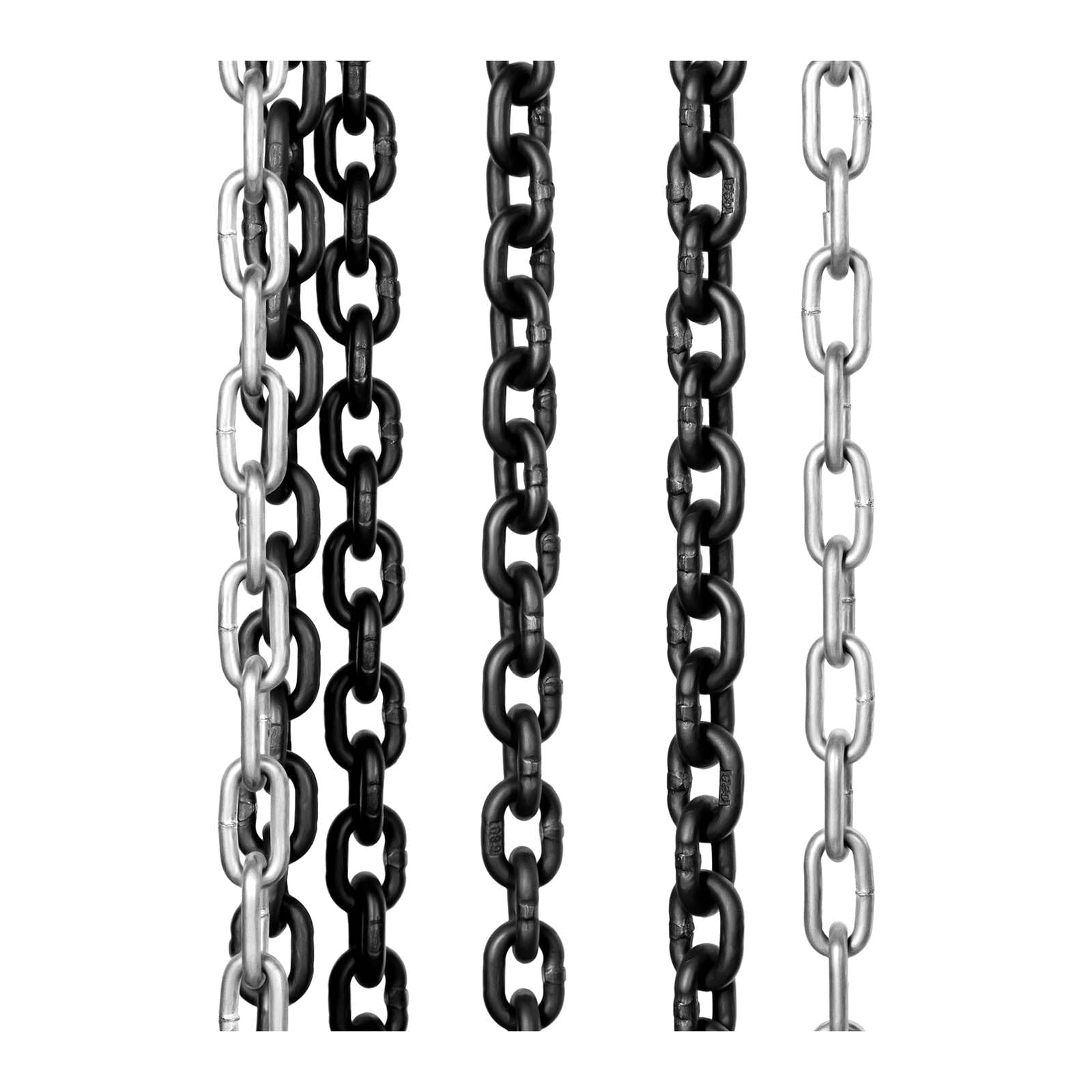 Manueller Mechanischer Kettenzug Riemenscheibe 2 Tonnen (2000 kg Tragkraft, Hubhöhe 5 m, Material Kohlenstoffstahl, verchromt, Kettenglieder:6mm) 14_0007161