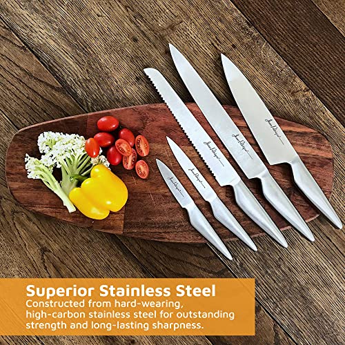 Kitchen-Knives-Set-of-5-Razor-Sharp-Professional-Chef-Knife-Set-Superior-Stainless-Steel-with-Comfortable-Ergonomic-Handles-Kitchen-Accessories-Essentials-Chopping-Cooking-Set-by-Jean-Patrique