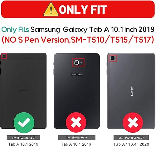 Miniatura 2 de Funda para Samsung Galaxy Tab A de 10.1 pulgadas 2019 (SM-T510T515T517), funda de piel sintética con soporte y apagado automático, colibrí