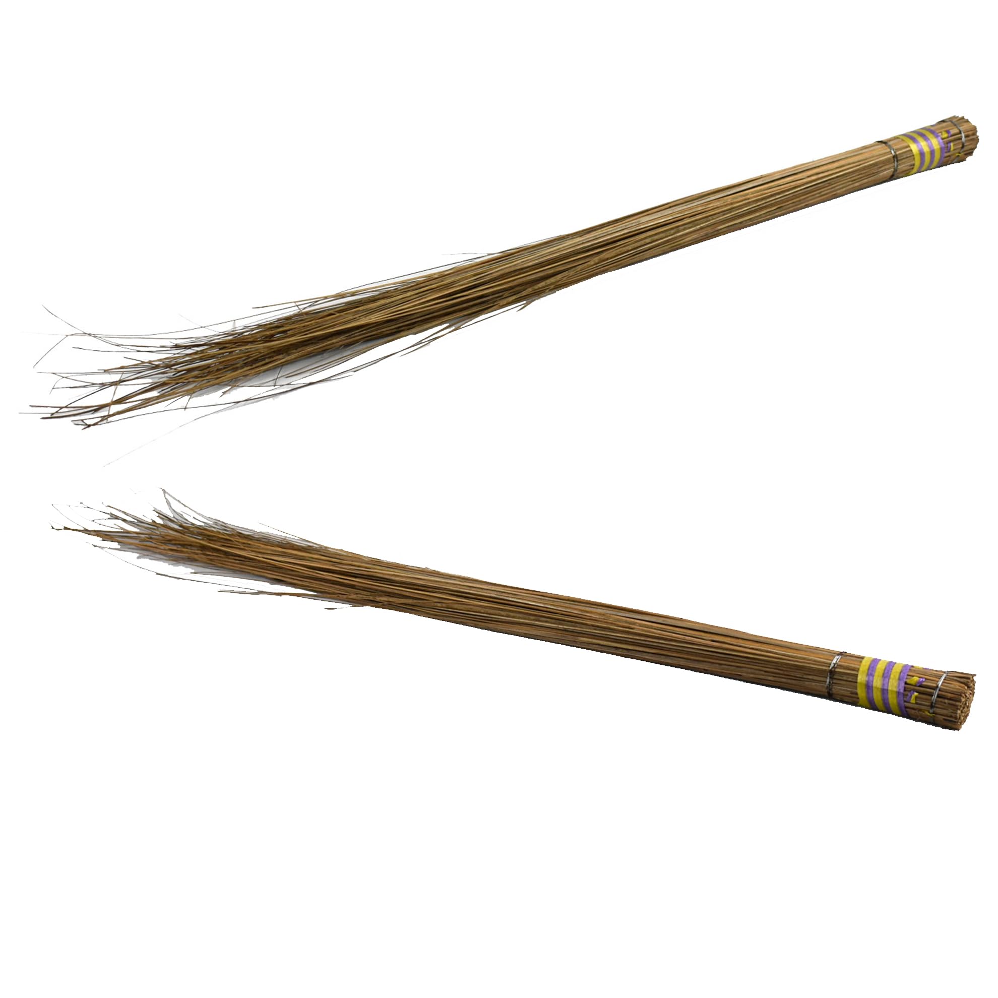 Sterling Ventures Brown Coconut Fiber Broomstick For Wet & Dry Floor Garden Outdoor Cleaning Jhadu Jhadoo Natural Broom (2)