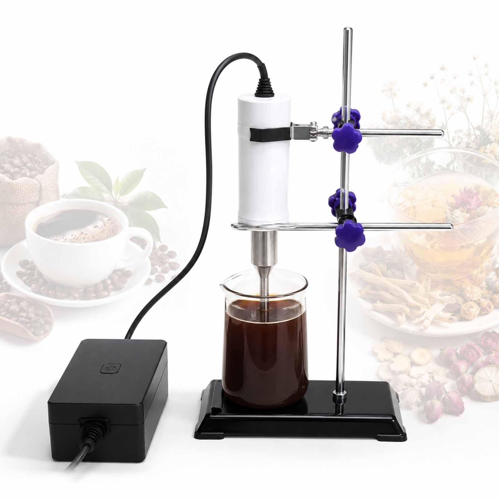 Homogeneizador Ultrasónico Pequeño De Laboratorio, Procesador Sonicador De 80 W, Mezclador Disruptor Celular, Sonicador De Sonda De 40 Khz Con Sonda De Aleación De Titanio, Soporte Ajustable Para