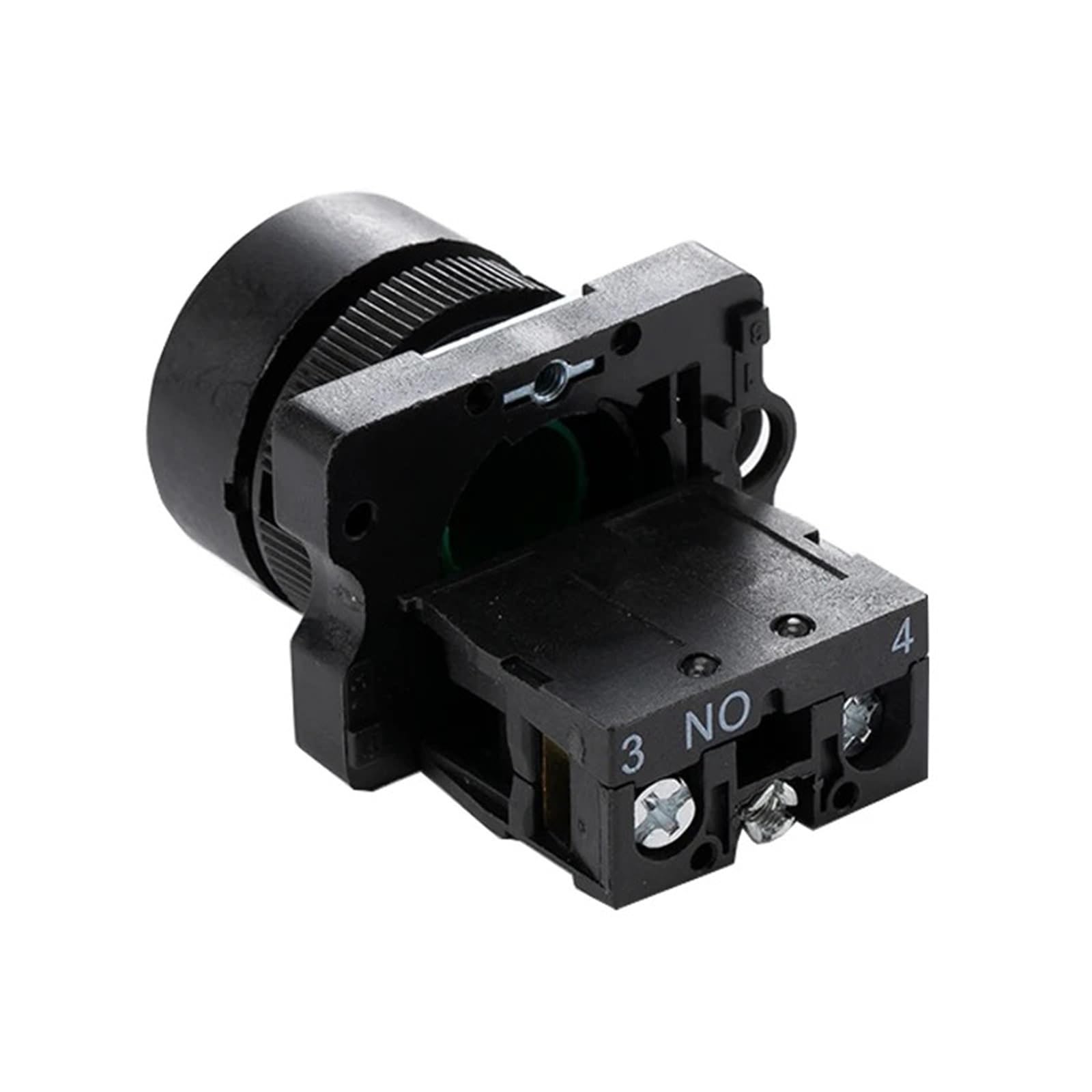 Interruptor de botón de plástico de XB2-EA de 22mm, inicio/parada, flecha blanca y negra, 10A/415V, reinicio automático/momentáneo, 1 Uds.(Silver)