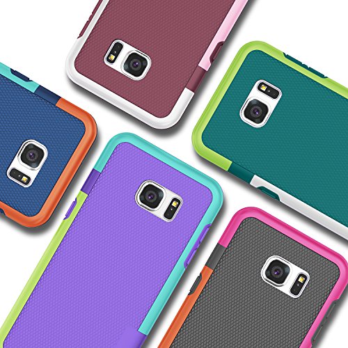 Galaxy S7 Edge Case, Till(Tm) Ultra Slim 3 Color Hybrid Impact Anti-Slip Shockproof Soft Tpu Hard Pc Bumper Extra Front Raised Lip Case Cover For Samsung Galaxy S7 Edge G935 5.5Inch [Wine] #TOP6