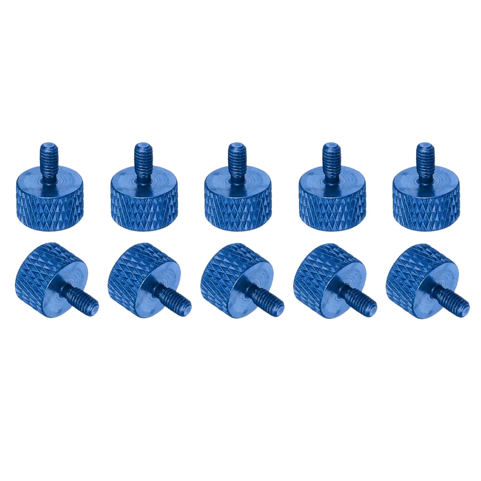 MECCANIXITY M3x6mm Knurled Thumb Screw, 10 Pcs Aluminum Alloy Flat Knurled Head Thumb Screws Bolts Grip Knobs Fasteners for PC Computer Case, Blue-image-9