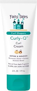 FairyTales Curly Q Kids Curl Cream 6oz - Lightweight Frizz-Taming Crème for Curly Wavy Kids Hair, Paraben Sulfate Gluten Nut Free