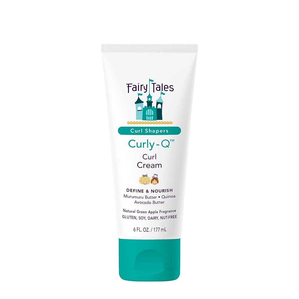 Fairy Tales Curly Q Kids Curl Cream - Lightweight Curl Crme for Curly and Wavy Hair Kids - Paraben, Sulfate, Gluten and Nut Free - 6 oz