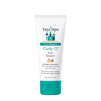 Fairy Tales Curly Q Kids Curl Cream Lightweight Curl Creme for Curly and Wavy Hair Kids - Paraben, Sulfate, Gluten and Nut Free - 6 oz
