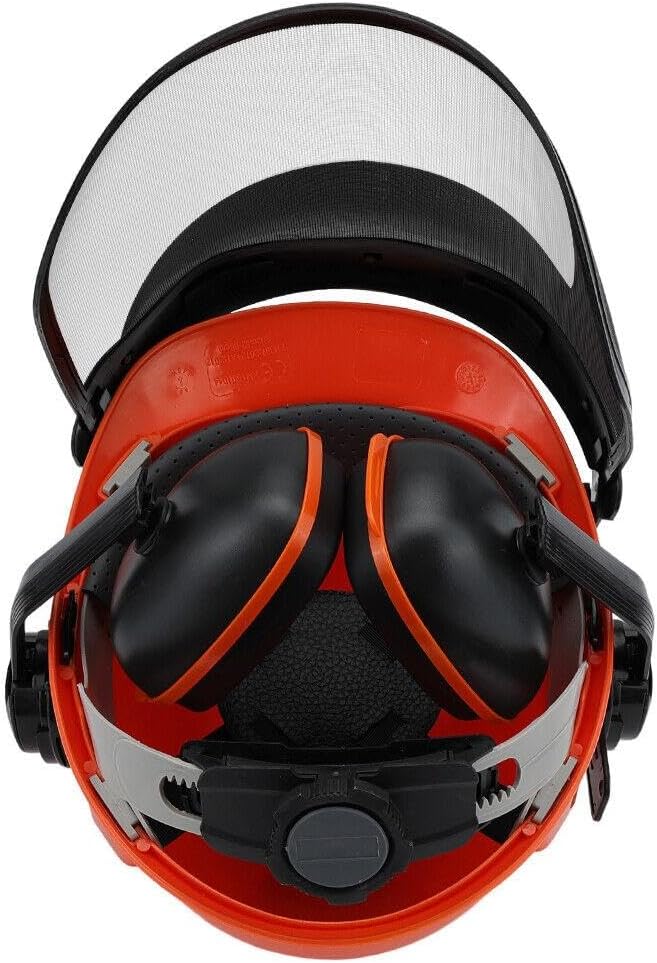 Chainsaw Protective Metal Face Shield for Forestry Safety Helmet with Earmuffs