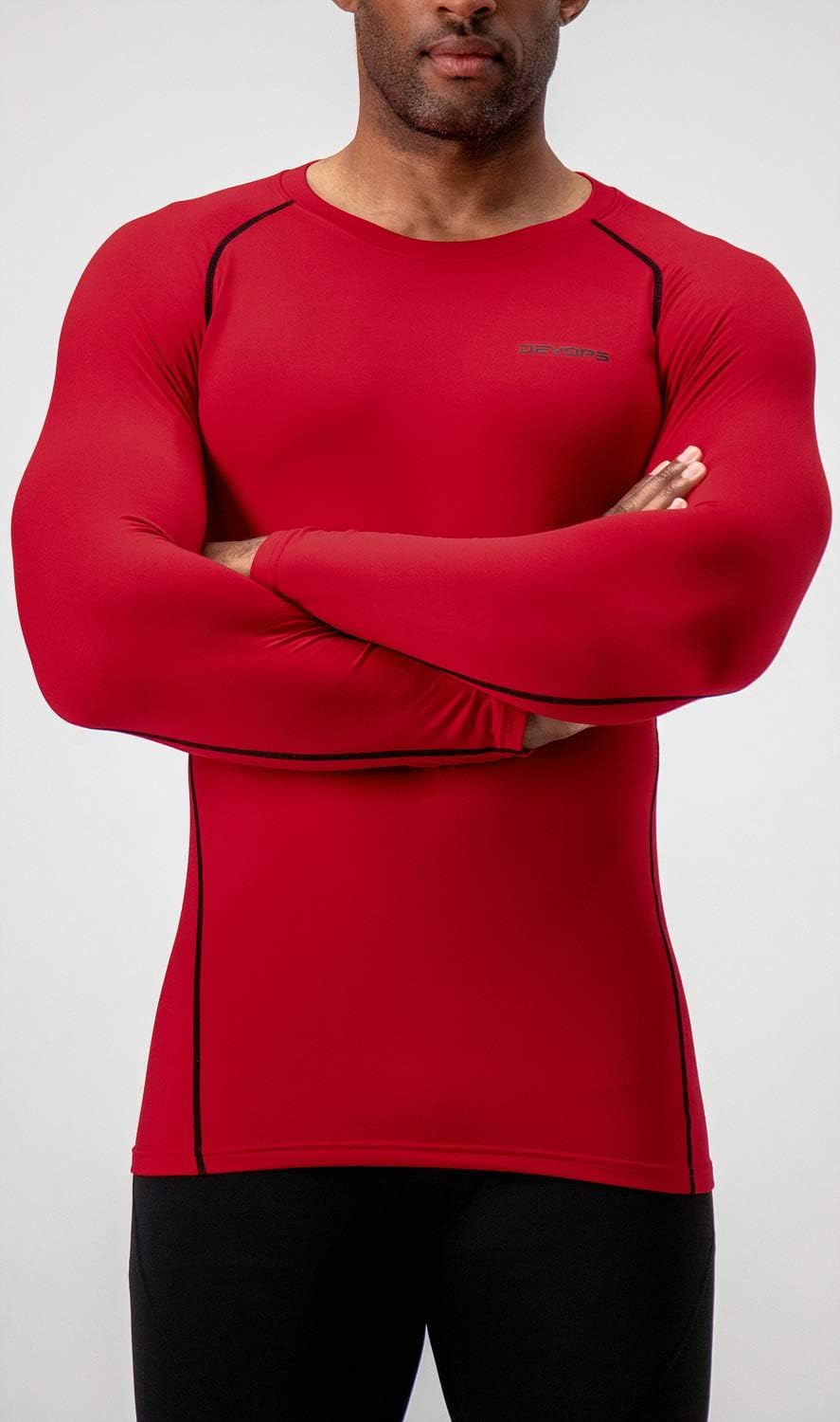 DEVOPS 2 Pack Men's Thermal Long Sleeve Compression Shirts - Image 5