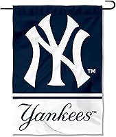 WinCraft New York Yankees Double-Sided Garden Flag - 12.5x18 Inch Polyester Outdoor Banner, Officially Licensed MLB Fan Decor