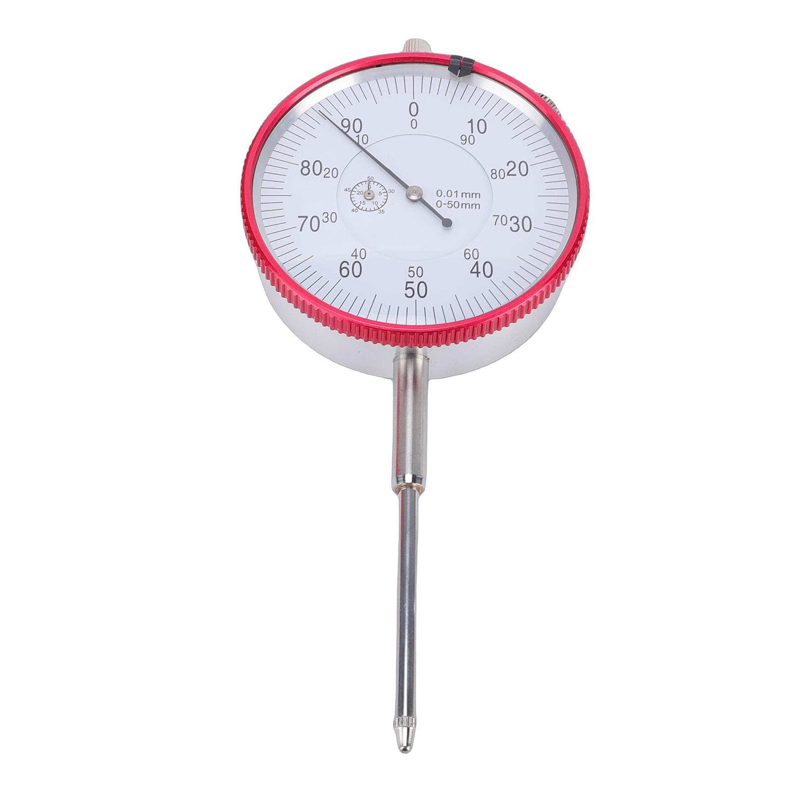 Präzisions-Zeiger-Messuhr, Verriegelter, 0-50 mm Messbereich mit 0,01 mm Genauigkeit, Rostfreie Edelstahl Ausführung für Werkstatt und Maschinenbau