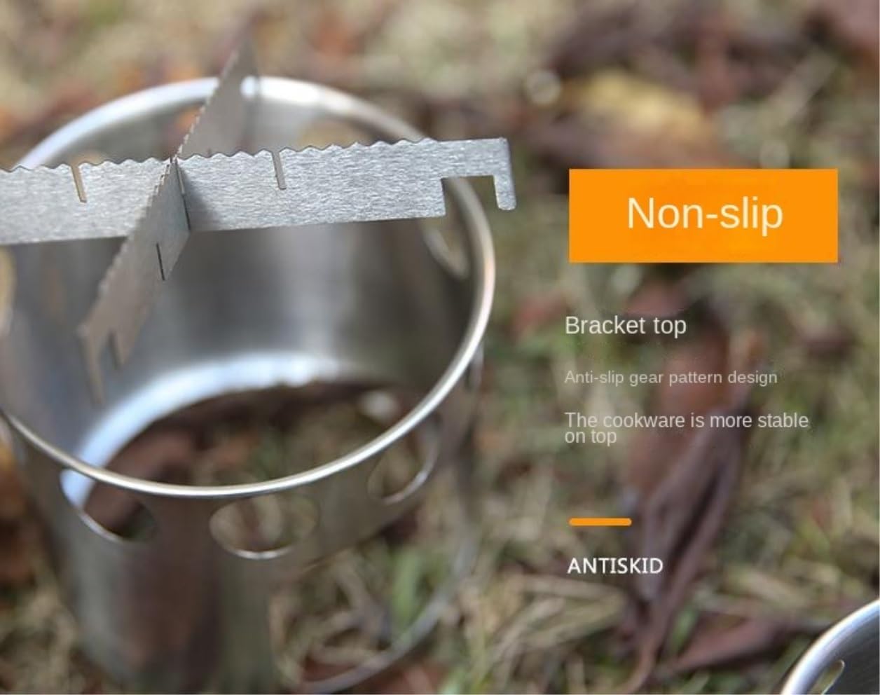 Camping Campfire Utensils, Camping Pot Set Foldable Handle Pans Wood Stove 304 Stainless Steel Cook Kit Cookware Hiking Outdoor Picnic Backpacking Gear