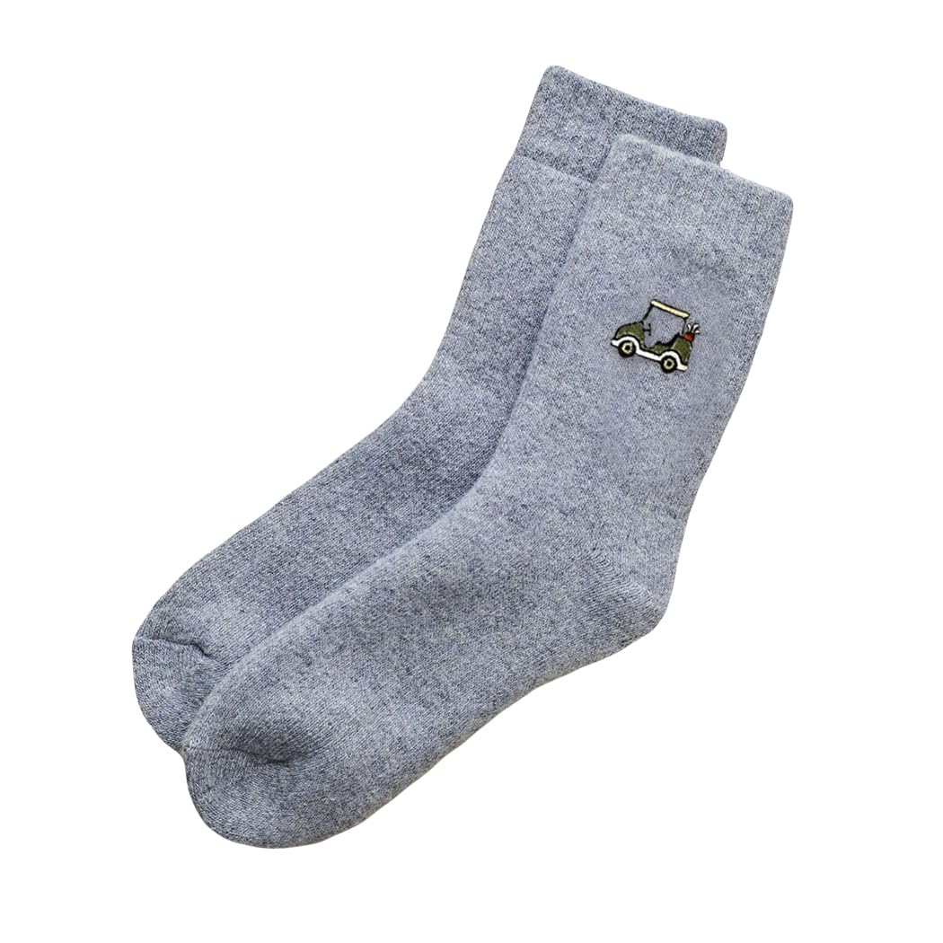Sweet William Designs Golf Wool Socks With Embroidered Golf Buggy