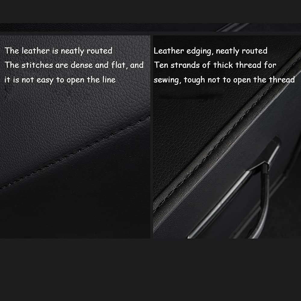 Generico Organizzatore per Bagagliaio Auto - Moderno, Nero, a 2 Livelli, in Similpelle PU Impermeabile, Pieghevole, Antiscivolo, Contenitore per Bagagliaio Auto (Nero a Quadri Rossi 60 * 36 * 34 cm)