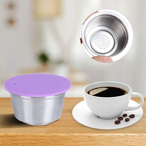 Miniatura 5 de Taza de cápsula de café, cápsulas de café reutilizables de acero inoxidable, cápsulas de filtro de café, accesorios para cafetera Dolce Gusto