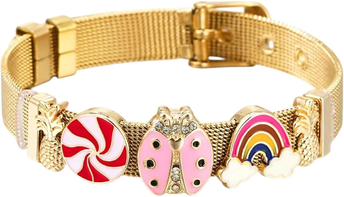 New 2026 Stainless Steel Watch Belt Mesh Bracelet Cz Crystal Fairy Fox Charm For Women Men Party Wedding Jewelry Gift Fashion Accessories Creative