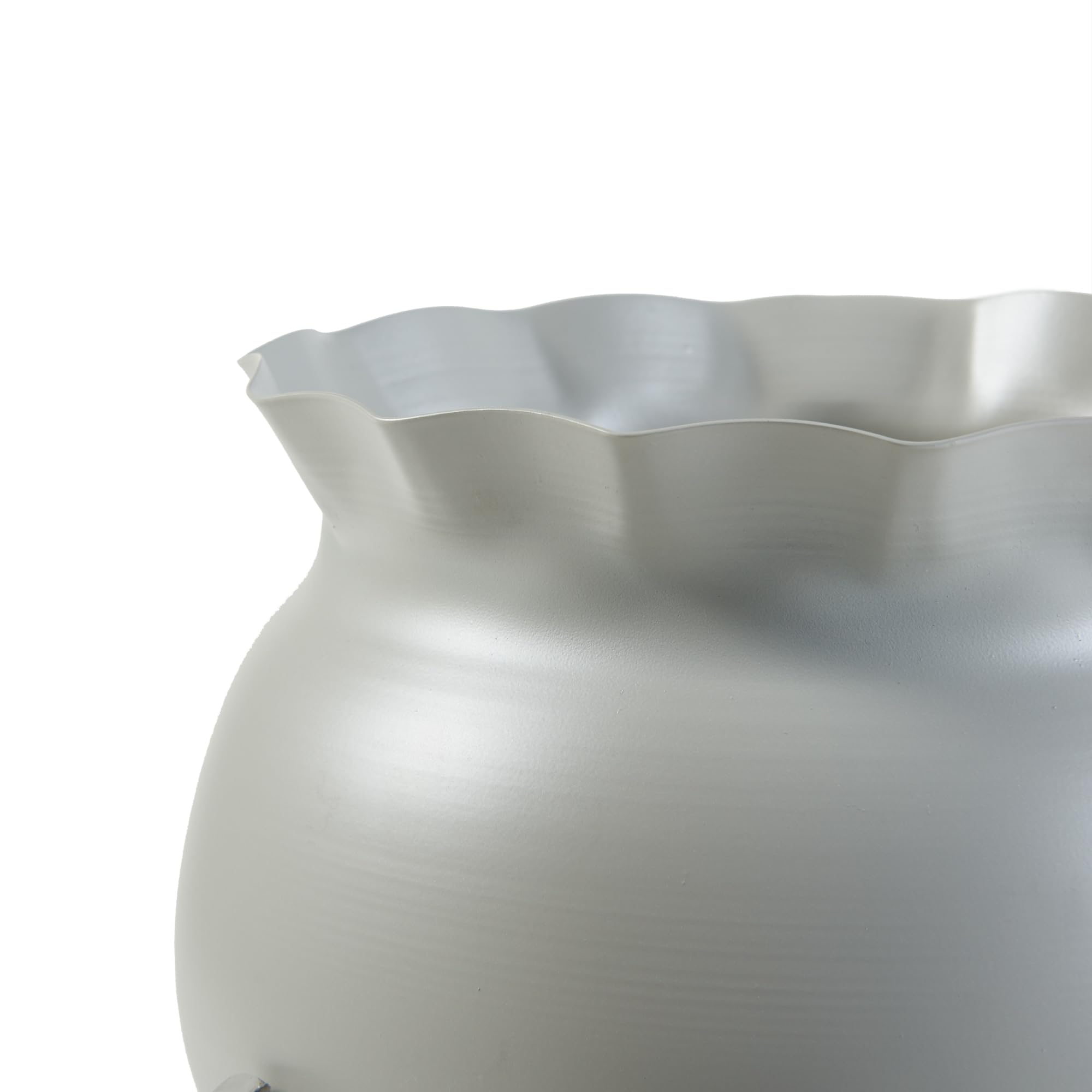 [en.casa] Blumenständer Altena Pflanzenständer mit Blumentopf und Ablage Metall Hellgrau Pflanzenregal 80,5 x 40 x 40 cm Blumensäule für innen Blumentopfständer