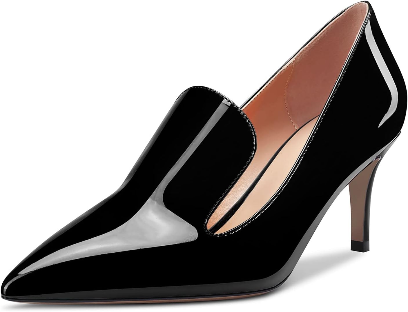 NobleOnly Femmes Aiguille Kitten Talon Heel Fermé Dress