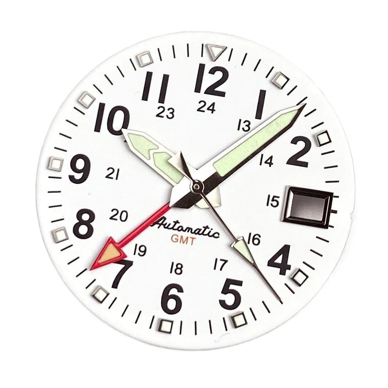 1 szt. Tarcza zegarka ze stali nierdzewnej GMT o średnicy 28,5 mm