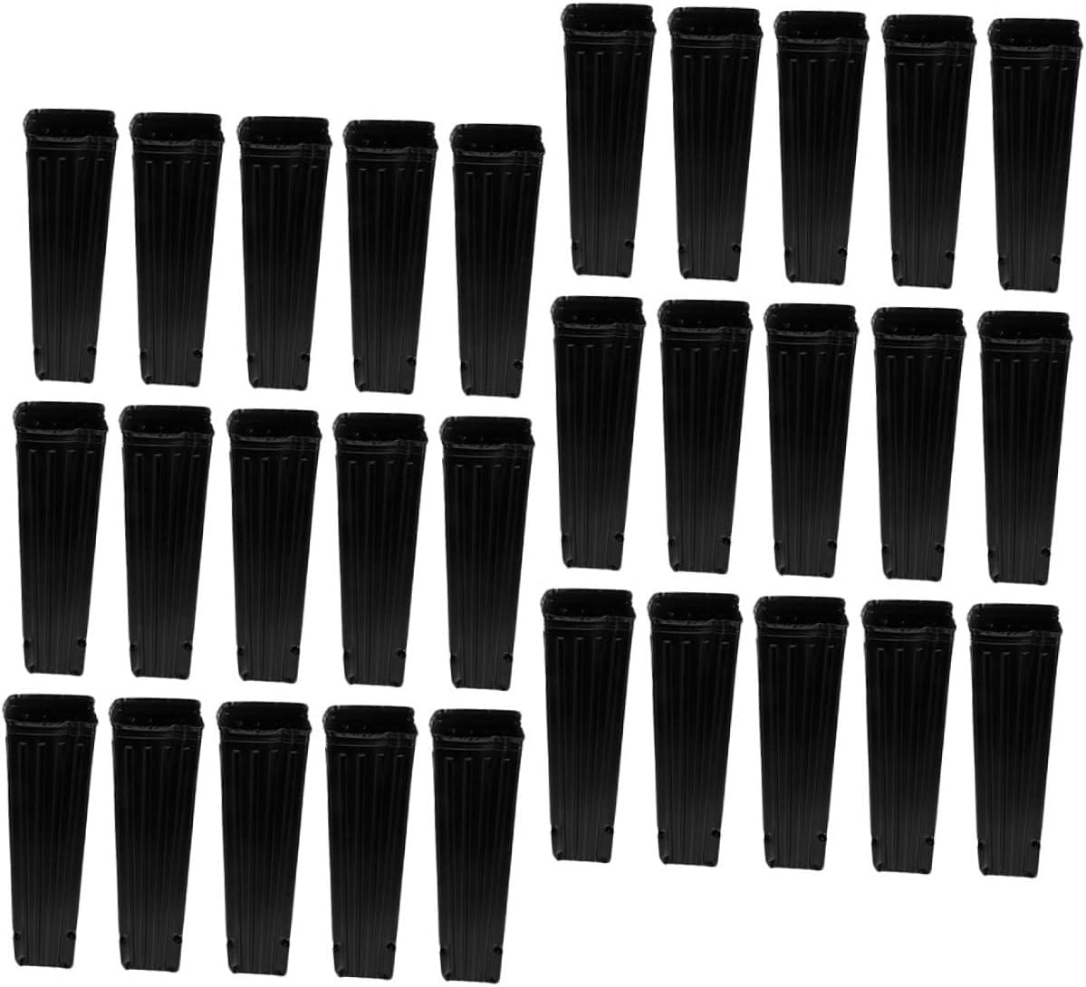 SHOWERORO 60pcs Thickened Citrus Tree Pots Black Tall Nursery Grow Cups 10x30cm Deep Plant Containers for Seedling Transplant and Garden Planting
