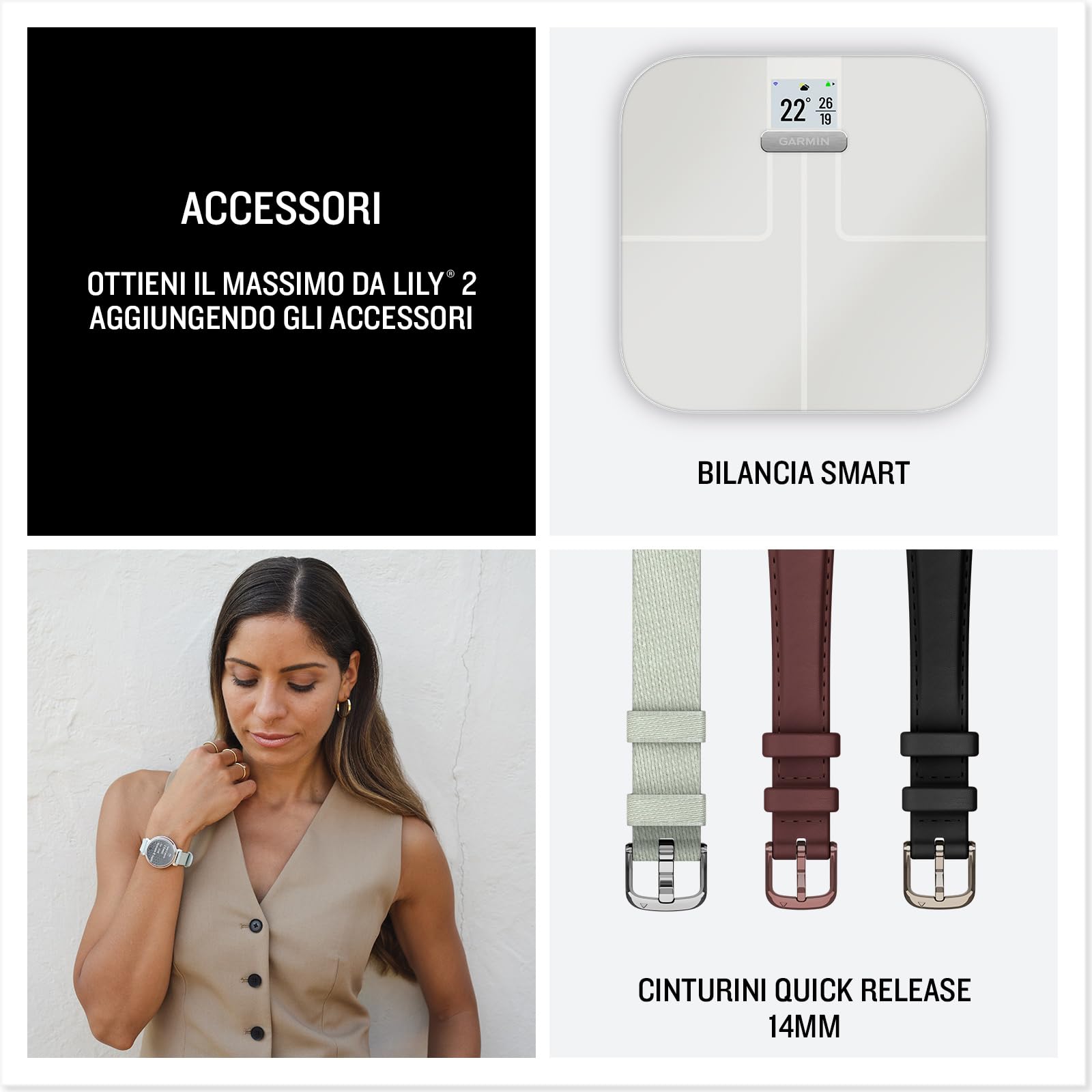 Garmin Lily 2, Smartwatch Elegante e Compatto, 35 mm, Cassa in Metallo, Touchscreen, GPS Connesso, Activity Tracker, Cardio, PulseOx, App Fitness e Sport, Metallic Lilac (Ricondizionato)