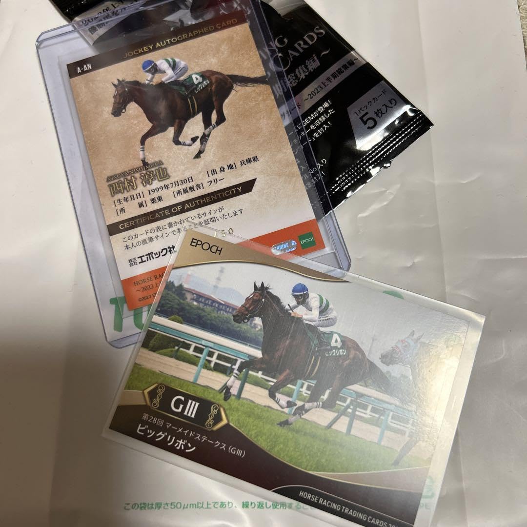 50枚限定直筆サイン西村淳也 ホースレーシング2023上半期 競馬カードセット Amazon.co.jp: 50枚限定直筆サイン西村淳也 ホースレーシング