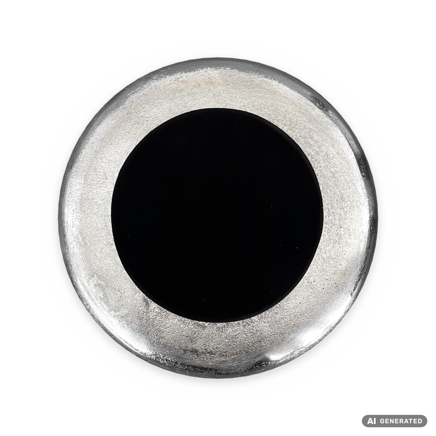 WOHNLING Coupe à fruits Ronde 30 x 7 cm Aluminium Argent avec pied Fait mai